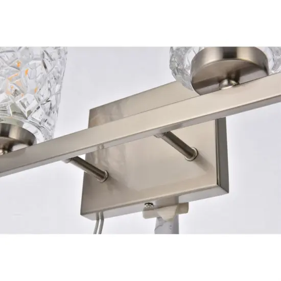 Cassie 4 lights bath sconce in satin nickel with clear shade {4}