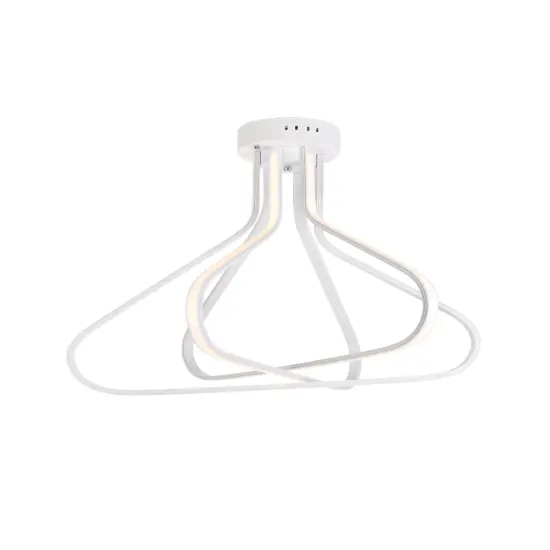 Dahlia 3 light in White Flush mount {3}