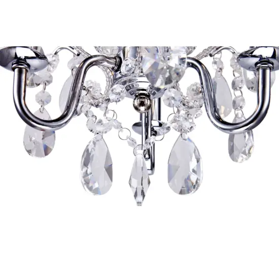 Karter Collection Pendant D9.5 H12.2 Lt:3 Chrome Finish {4}