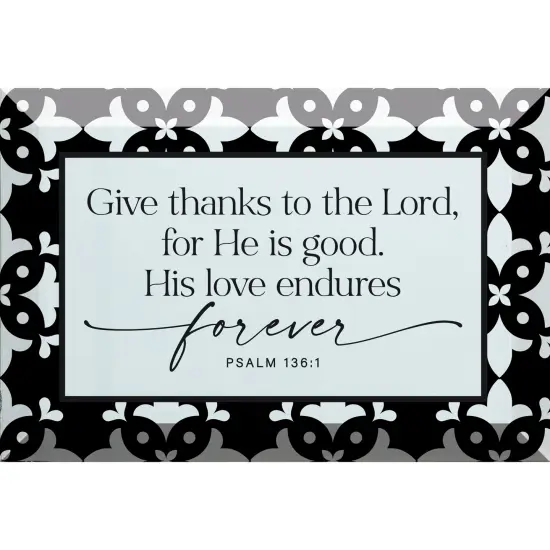 Dexsa Give Thanks To The Lord Glass Plaque - 6x4 {1}