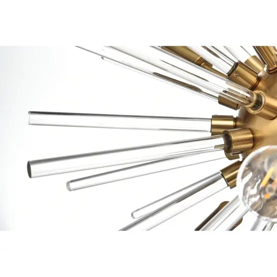 Sienna 36 inch crystal rod pendant in gold {5}