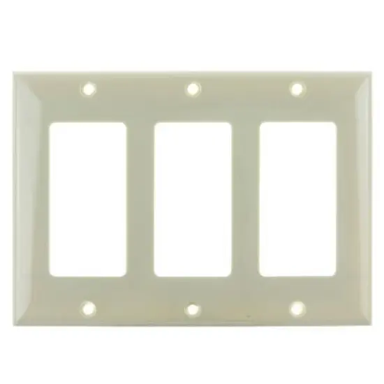 SUNLITE 3 Gang Decorative Plate Ivory Color E303I {1}