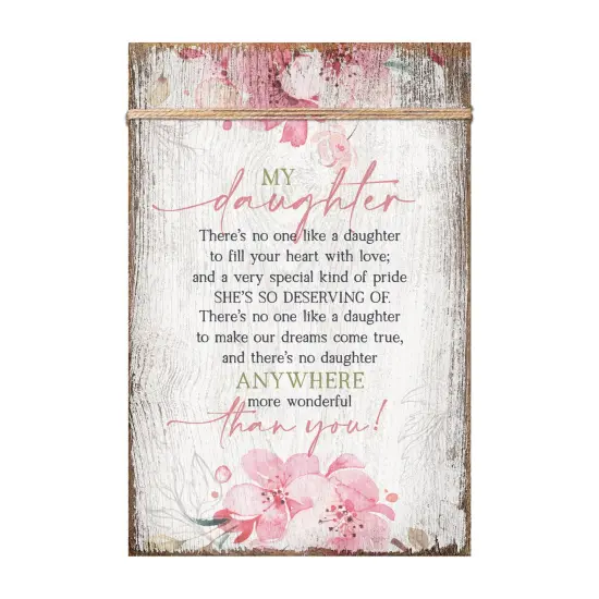 Dexsa My Daughter Wood Plaque with Easel and Wall Hanger 6"x9" {1}