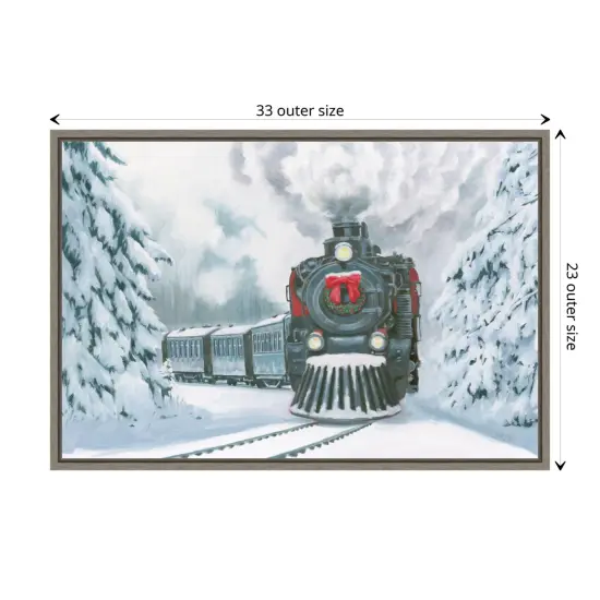 Christmas Train by Wellington Studio Canvas Art Framed {3}