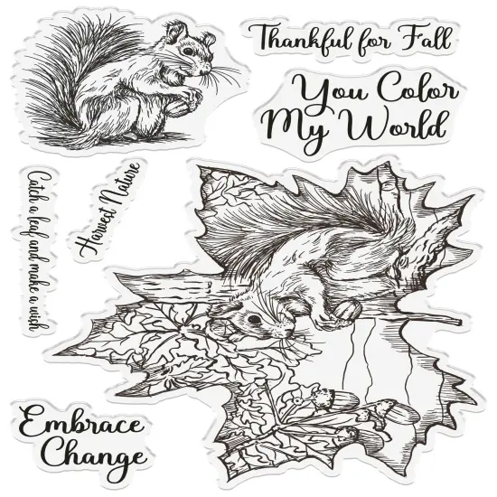 In The Frame Timeless Leaves Stamp-Natures Harvest {2}