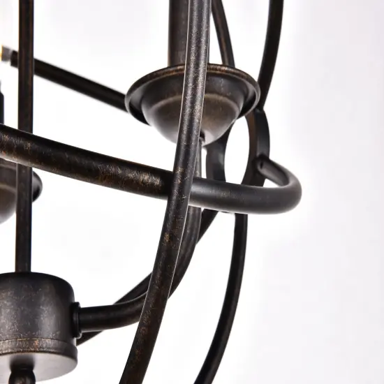 Octavia Collection Pendant D14 H15 Lt:3 Dark brown Finish {6}