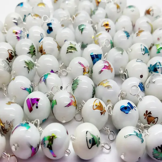 Bulk Ornaments for Miniature Christmas Trees, 20 pieces with Hooks, Mixed Colors & Patterns, Adorabilities {4}