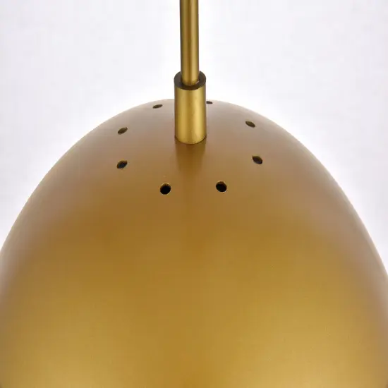 Eclipse 1 Light Brass Pendant With Frosted White Glass {6}