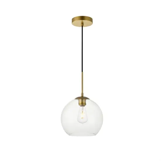 Baxter 1 Light Brass Pendant With Clear Glass {1}