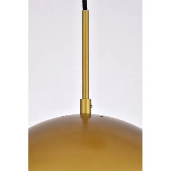 Eclipse 1 Light Brass Pendant With Frosted White Glass {4}