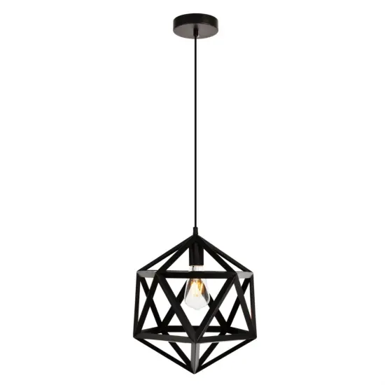 Redmond Collection Pendant D13.0'' H14.6 Lt:1 Black Finish {1}