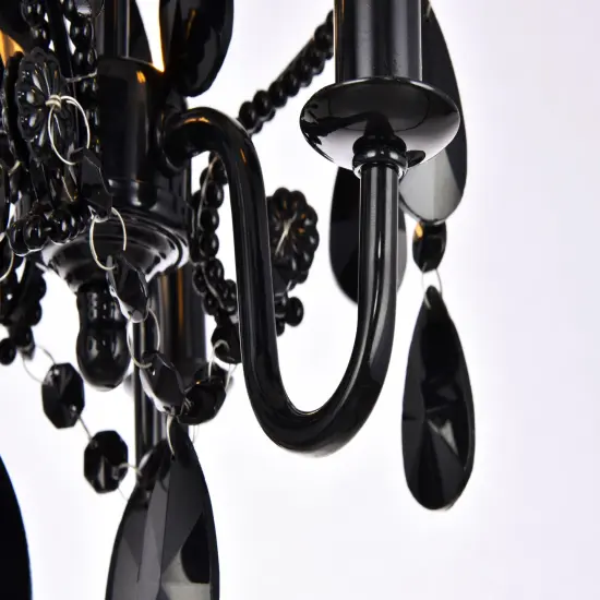 Karter Collection Pendant D9.5 H12.2 Lt:3 polished Black Finish {6}