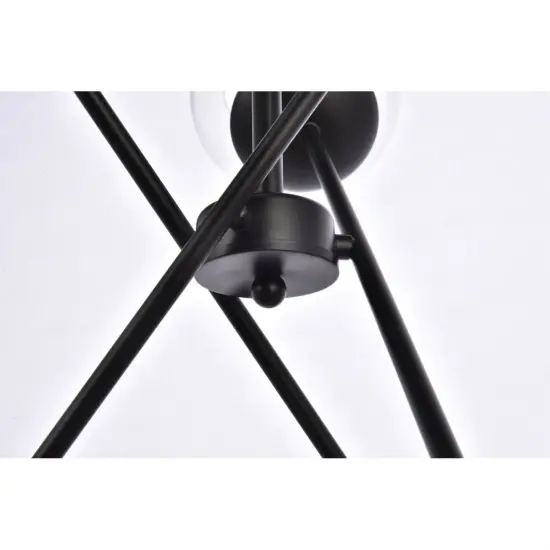 Axl 24 inch pendant in black with clear shade {4}