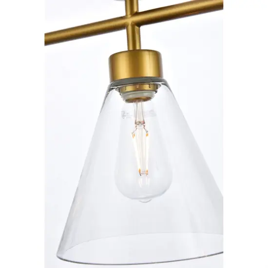 Mera 3 lights brass pendant {6}