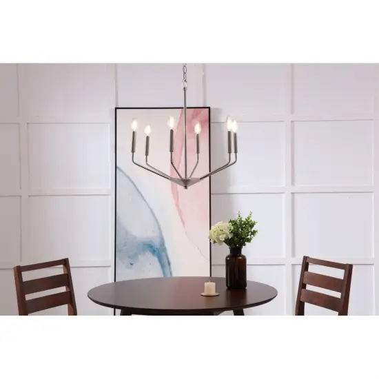 Enzo 6 light Chrome pendant {2}