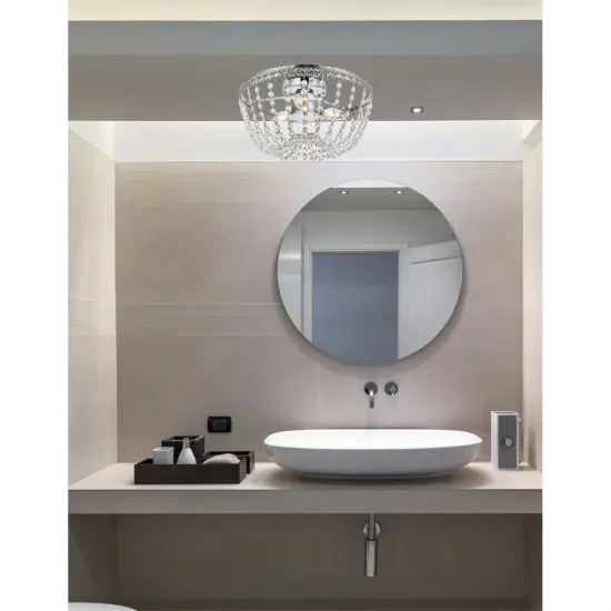 Kylie 14 inch flush mount in chrome {2}