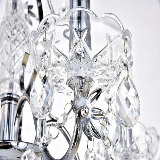 Voltaire Collection Chandelier D22 H22 Lt:5 Chrome Finish {6}