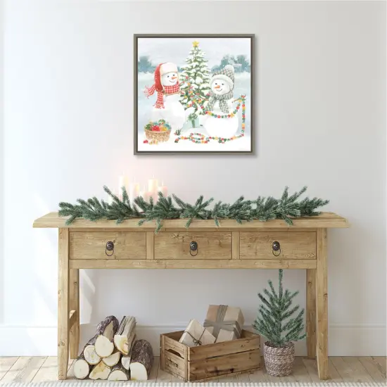 Snow Day II by Beth Grove Canvas Art Framed {5}