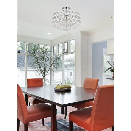 Savannah 16 inch flush mount in chrome {2}