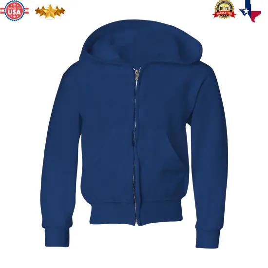Youth Full-Zip Hooded Sweatshirt | RADYAN&reg; Oxford {6}