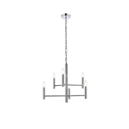 Carmella 6 lights pendant in chrome {1}