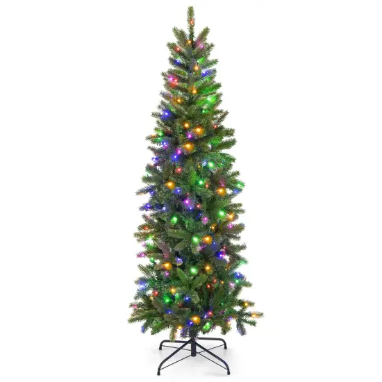 Pencil Christmas Tree with 180 Warm White and Multi-color LED Lights {4}