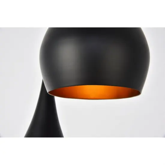Nora Collection Pendant D14.5in H11.5in Lt:3 Black finish {4}