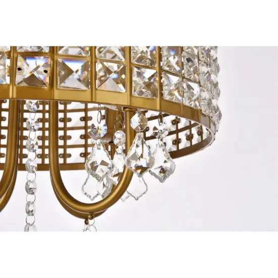 Elise 14 inch pendant in brass {5}