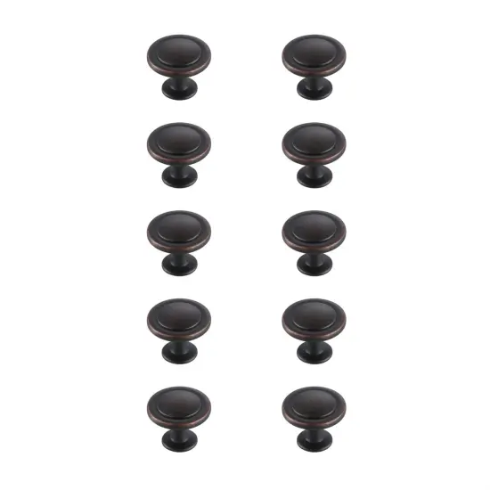 Logyn 1.3" Diameter Oil-rubbed Bronze Mushroom Knob Multipack (Set of 10) {1}