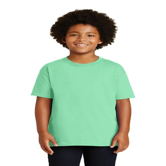 Gildan&reg; Classic Fit Crewneck short sleeve Youth Tee Mint green {1}