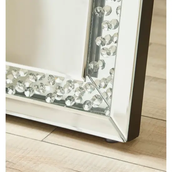 Sparkle 22 in. Contemporary Standing Full length Mirror in Clear {4}