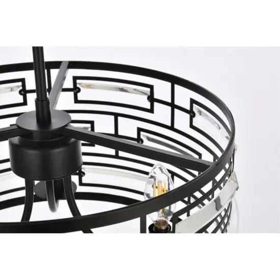 Kennedy 16.5 inch pendant in black {5}