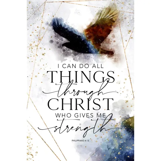 Dexsa I Can Do All Things Wood Plaque with Easel and Hanger 6 inches x 9 inches {1}