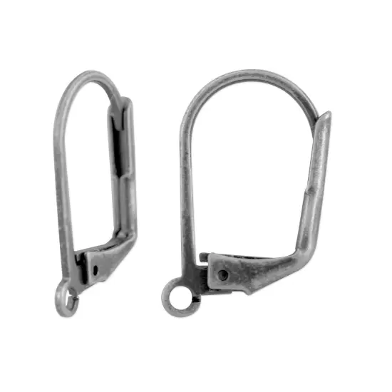 Lever Back DIY Earrings Silver Plated DIY Leverback Earwires (1 Pair of Earrings) {1}