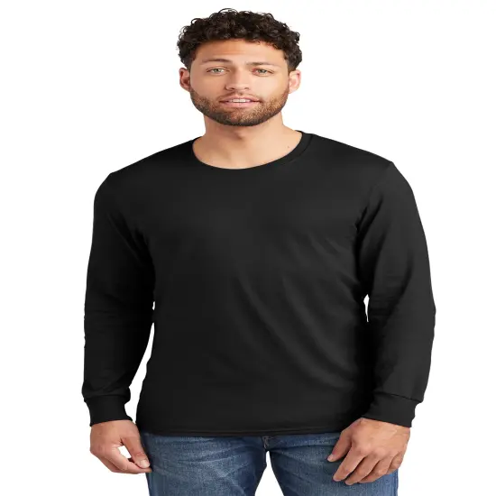 Jerzees&reg; NuBlend Long Sleeve Crewneck Sweatshirt Black ink {1}