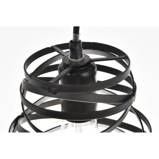 Sybil Collection Pendant D7.5 H9.2 Lt:1 Matte Black Finish {5}