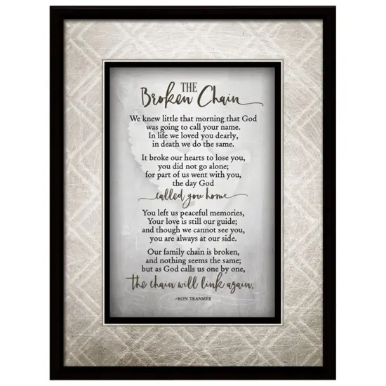 Dexsa Broken Chain Simple Expressions Wood Plaque with Easel {1}