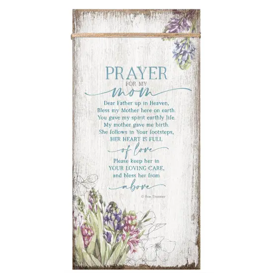 Dexsa Prayer For My Mom Wood Plaque 6 3/4"x13 5/8" {1}