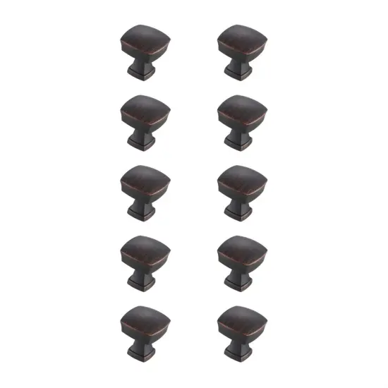Irvin 1.3" Oil-rubbed Bronze Square Knob Multipack (Set of 10) {1}