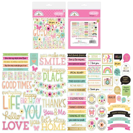 Doodlebug Odds & Ends Chit Chat Die-Cuts-Hello Again {1}
