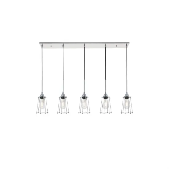 Auspice 5 light chrome Pendant {1}