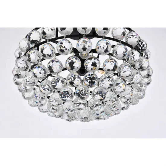 Savannah 16 inch flush mount in black {4}