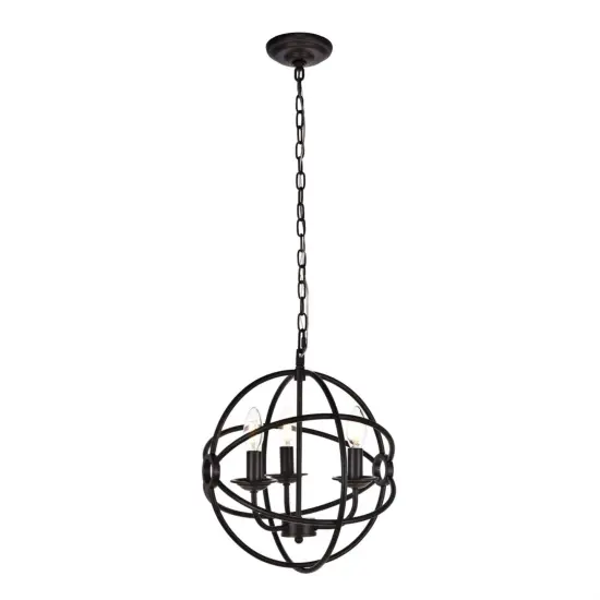 Octavia Collection Pendant D14 H15 Lt:3 Dark brown Finish {1}