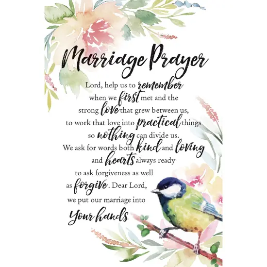 Dexsa Marriage Prayer Woodland Grace Series 6" x 9" Wood Plaque with Easel {1}