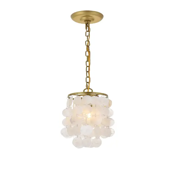 Selene 1 light Brass Pendant {6}