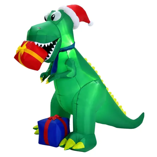 6 Feet Christmas Inflatable Dinosaur for Indoor and Outdoor {4}