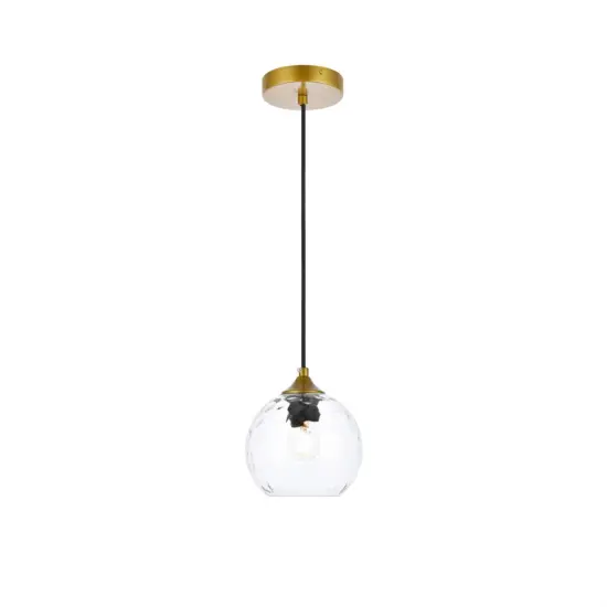 Cashel 6 inch brass pendant {1}