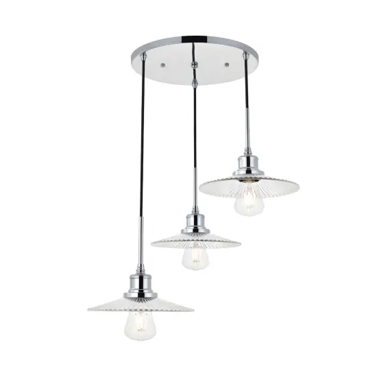 Waltz 3 light chrome Pendant {6}