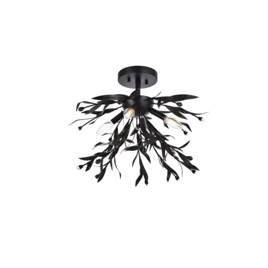 Priscilla 18.5 inch flush mount in black {3}
