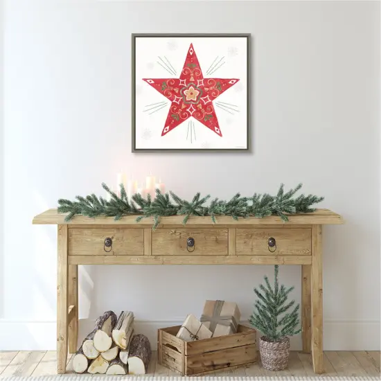 Christmas Charm XI by Beth Grove Canvas Art Framed {5}